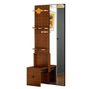 PFCDZDU Tablero Perforado para Exhibición Montaje En Pared, Organizador para Colgar Cuadros, Kit De Panel De Diseño Multifuncional para Sala De Manualidades(marrón)