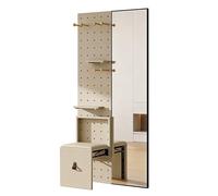 PFCDZDU Tablero Perforado para Exhibición Montaje En Pared, Organizador para Colgar Cuadros, Kit De Panel De Diseño Multifuncional para Sala De Manualidades(Beige)