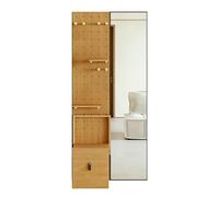 PFCDZDU Tablero Perforado para Exhibición Montaje En Pared, Organizador para Colgar Cuadros, Kit De Panel De Diseño Multifuncional para Sala De Manualidades(Wood Color)