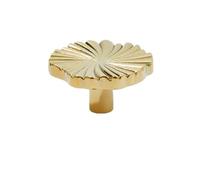 PFCFPNMTGV Manijas de latón con forma hoja loto for muebles, manijas lujo for gabinetes y cajones, herrajes, perillas decorativas Tirador de puerta de armario(Bright Gold-L-38mm)