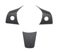Pfdwmdoi Coche Interior Pegatina Decorativa De ABS El Panel De Botones del Volante del Coche 3 Piezas para Tesla para Model 3 (2016-2022) Y para Model Y (2019-2023) Moldura de Coche(Wood Black)