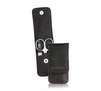 Pfeilring Trendy schwarzes Kalbsleder Set de manicura 1 piezas