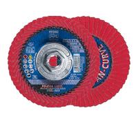 Pferd 67258 polifan PFR Curve Radial Tipo Flap disco, óxido de cerámica, 4 - 1/2 "de diámetro, 5/8 - 11 hilo, 13300 RPM, 60 Grit