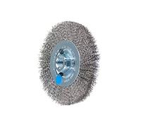 Pferd Cepillo de Alambre Redondo 115 millimeters, Ancho 12 millimeters, Alambre Sin Trenzar Inox 0,30, Rosca M14 x 2, para Uso en Amoladoras Angulares