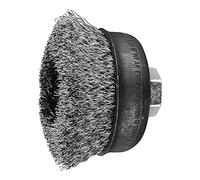 Pferd Cepillo de Alambre Vaso 75 millimeters, Ancho 25 millimeters, Alambre Sin Trenzar Inox 0,30, Rosca M14 x 2