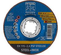 PFERD Disco de corte, 25 unidades, 115 x 2,4 mm, compensación, X-Lock (22,23 mm), PSF Steelox, 61740115 - para cambio rápido y cómodo de herramientas