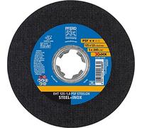 PFERD Disco de corte 69198289, 10 unidades, 125 x 1,0 mm, recto, X-Lock (22,23 mm), PSF Steelox | para cambio rápido y cómodo de herramientas