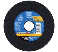 PFERD Disco de corte EHT, 10 unidades, 125 x 1,6 x 22,23 mm, recta, línea universal PSF STEELOX | 69198296 - para acero y acero inoxidable (INOX)