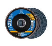 PFERD Disco de láminas Polifan, 10 unidades, 115 mm, Z40, X-Lock (22,23 mm), PSF STEELOX, 67664116 - para una alta economía gracias al mecanizado agresivo con buena vida útil