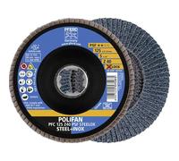 PFERD Disco de láminas Polifan, 125 mm, Z40, X-Lock (22,23 mm), PSF STEELOX, 67664126 - para una alta economía gracias al mecanizado agresivo con buena vida útil - 10 unidades