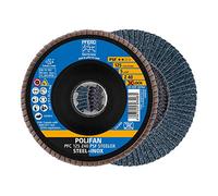 PFERD Disco de láminas Polifan, 125 mm, Z40, X-Lock (22,23 mm), PSF STEELOX, 67664126 - para una alta economía gracias al mecanizado agresivo con buena vida útil - 10 unidades
