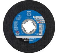 PFERD Disco de corte (25 unidades, 125 x 1,0 mm, recto, X-LOCK (22,23 mm), SG Steelox 61341113, para un cambio rápido y cómodo de herramientas