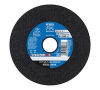 PFERD Discos de corte EHT, 5 unidades, 125 x 1,0 x 22,23 mm, línea de rendimiento recta SG STEELOX | 69198297 - para acero y acero inoxidable (INOX)