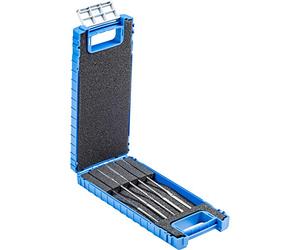 Pferd Juego de 5 Limas de Escape de Diamante de Diferentes Formas Df3090 D126, Longitud 140 millimeters, Grano Diamante D 126, en Estuche de Plástico