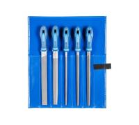 Pferd Juego de 5 Limas de Taller para Metal con Mango Ergonómico, Corte entrefino 2, Longitud 250 millimeters, en Estuche enrollable 542 Wr C2 250 millimeters