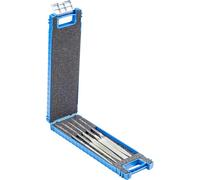 Pferd Juego de 5 Limas Handy de Diamante de Diferentes Formas Df2627 D126, Longitud 215 millimeters, Grano Diamante D 126, en Estuche de Plástico