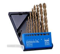 PFERD Juego de brocas helicoidales INOX, 10 piezas, diámetro 1-10 mm, HSS-E Co5 N, DIN 338, 135°, 25298002 - para materiales duros y duros