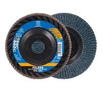 PFERD Polifan - Disco de corte para amoladora angular (115 mm, corindón de circonio Z40, PSF TRIM STEELOX para acero y acero inoxidable (INOX), forma PFC/B/T29, diámetro de 22,23 mm, diámetro de 22,23