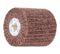 Pferd Rodillo de Vellón y Lija Pnz-W 100 x 100 millimeters, Agujero 19 millimeters, Grano Corindón A 80, para Acabado Mate Basto de Metales en Satinadora de Rodillos