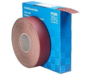 Pferd Rollo de Lija de Tela Económico Sbr 50 A 100, Ancho 50 millimeters, Longitud 50 M, Grano Corindón A 100, para Metales