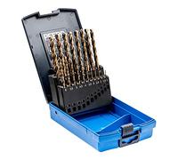 Pferd Set de Brocas Espirales (19 Piezas) Set Spb Din 338 Hsse N 1-10 Inox 19, desde 1-10 millimeters, Cada 0,5 millimeters, para Acero, Inox, Metales No Férricos y Plásticos