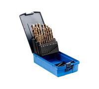 Pferd Set de Brocas Espirales (25 Piezas) Set Spb Din 338 Hsse N 1-13 Inox 25, desde 1-13 millimeters, Cada 0,5 millimeters, para Acero, Inox, Metales No Férricos y Plásticos