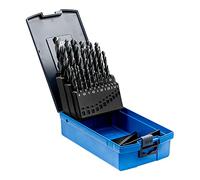 Pferd Set de Brocas Espirales (25 Piezas) Set Spb Din 338 Hssg N 1-13 Steel 25, desde 1-13 millimeters, Cada 0,5 millimeters, para Acero, Metales No Férricos, Fundición y Plásticos