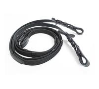 Pferdelinis Trensen Riendas para caballos, duraderas arneses en negro o marrón, ancho 18 mm, longitud 2,9 m (negro)