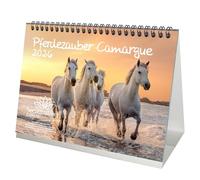 Pferdezauber Camargue - Calendario de mesa DIN A5 para 2026 caballos y potros Seelenzauber