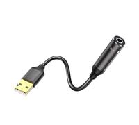 Pffiocix Adaptador auditivo USB a 3,5 mm, tarjeta de sonido externa para PC, portátil, Dsktop Más