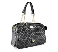 Pffiocix Bolsa de transporte portátil para gatos y mascotas, piel sintética de gran capacidad, con correas para el hombro, piel sintética transpirable