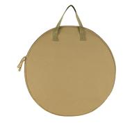 Pffiocix Bolsa de utensilios de cocina de camping con capas y diseño de múltiples bolsillos para equipo al aire libre, mango ergonómico, portadores de equipo de picnic, Khaki, Circular