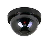 Pffiocix Cámara de simulación de cúpula falsa CCTV cámara de seguridad con LED intermitente, vigilancia interior y exterior