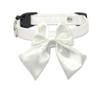 Pffiocix Collar ajustable para mascotas para perros y gatos, collar elegante con lazo grande con múltiples tamaños, pequeño a grande