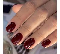 Pffiocix Juego de 24 uñas postizas elegantes a presión, brillantes, cobertura completa, uñas artificiales, manicura para moda