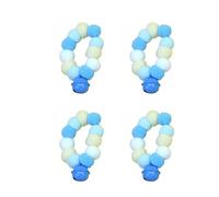 Pffiocix Juego de 4 collares suaves para mascotas con pompones coloridos, campanas ajustables, para festivales, vacaciones, fiestas, gatos