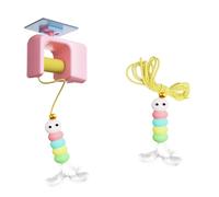 Pffiocix Juguete eléctrico para gatos elevadores para felinos de interior que rebotan con cuerda larga, suministros de juego divertidos, gatos recargables