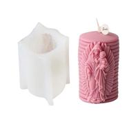 Pffiocix Molde de silicona 3D para velas, hecho a mano, estatua religiosa, moldes de silicona