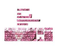 Pffiocix Teclas translúcidas de dragón grabadas lateralmente, juego de teclas ergonómicas retroiluminadas de 136 teclas para teclados mecánicos