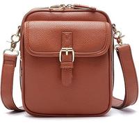 PFHFRJZLQ Bolso bandolera de cuero, bolso vintage de gran capacidad, bandolera ligera e informal para mujer, ideal para viajes.