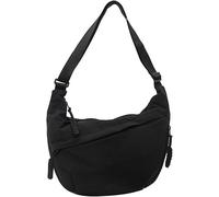 PFHFRJZLQ Bolso bandolera de nailon liso, moderno, con correa ajustable y múltiples bolsillos con cremallera, ideal para viajes y uso diario.