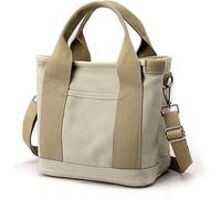 PFHFRJZLQ Bolso de hombro multiusos, bolso de mano multicompartimento de gran capacidad, bolso de lona para mujer con cremallera, ideal para uso diario
