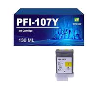 PFI-107 Cartucho De Tinta Compatible con Impresoras para Canon Pro IPF670, IPF680, IPF685, IPF770, IPF780 Y IPF785. Tinta De Alto Rendimiento,Y-1 Pack
