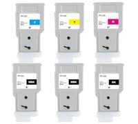 PFI-320 - Juego de 6 cartuchos de tinta PFI-320MBK PFI-320BK PFI-320C PFI-320M PFI-320Y de repuesto para Canon PFI 320 PFI320 ImagePROGRAF TM-200 TM-205 TM-300 TM-305 Tinta de pigmento para impresora