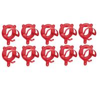 PFIFF 001109 - Juego de 10 soportes para trenzas con gancho adicional, metal pulverizado, color rojo