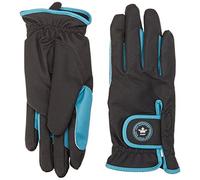 PFIFF 101951 - Guantes de hípica para Mujer (Talla XS), Color Negro y Turquesa