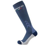 PFIFF 102588 Gradual Compression Medias de compresión para equitación, talla 43-46, azul/gris