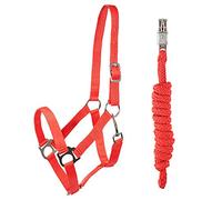 PFIFF 102931 - Juego de Cabestro y Punto de Cuerda, Cabestro de plástico, Color Rojo