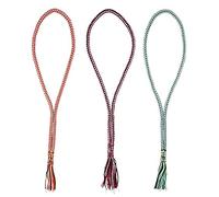 PFIFF 102932 - Collar redondo trenzado ajustable, color azul turquesa