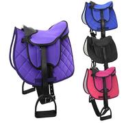 PFIFF 103120 Pro - Juego de sillines para Caballos de Madera o de Juego, Juego Completo para niños, sillines de Juego, Juego en Talla única, Color Negro